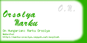 orsolya marku business card